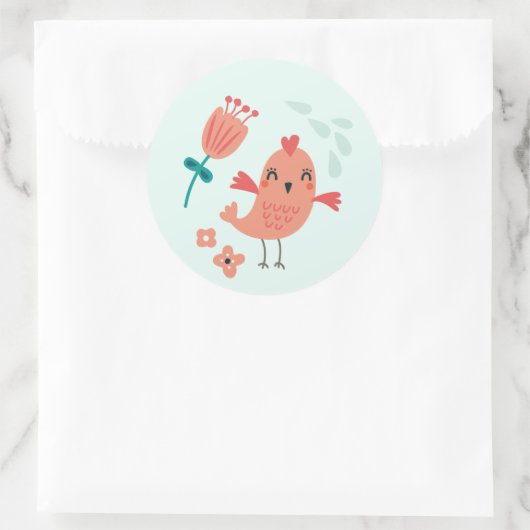 ウッドランド動物シール ラウンドシール (バッグ)