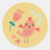 ウッドランド動物シール ラウンドシール (正面)