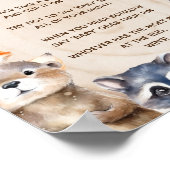 ウッドランド動物テーマはベビーゲームのポスターと言わない ポスター (角)