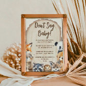 ウッドランド動物テーマはベビーゲームのポスターと言わない ポスター