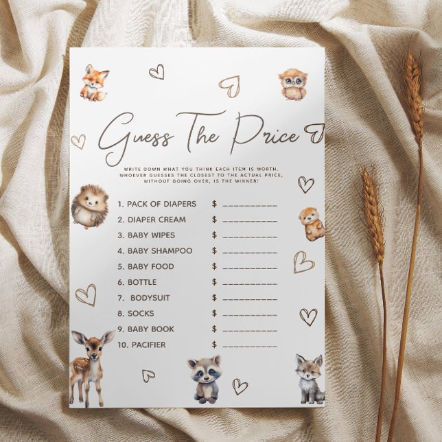 ウッドランド動物テーマプライスゲームを推測 (クリエイターアップロード済み)