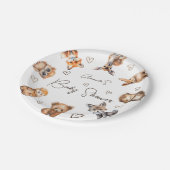 ウッドランド動物テーマベビーシャワー ペーパープレート (アングル)