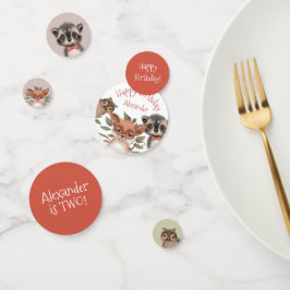 ウッドランド動物テーマ誕生日パーティーfor Boy コンフェッティ