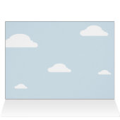 ウッドランド動物テーマ誕生日招待状カード (内部横(上))