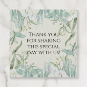 ウッドランド動物ディアウサギキツネ男の赤ちゃんシャワー フェイバータグ (裏面)