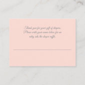 ウッドランド動物ディアラクーンキツネおむつラッフル エンクロージャーカード (裏面)