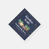 ウッドランド動物ナイトキャンピングベビーシャワー スタンダードカクテルナプキン (角)