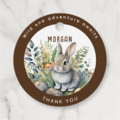 ウッドランド動物バニー好意ありがとうギフトデコール フェイバータグ (正面)