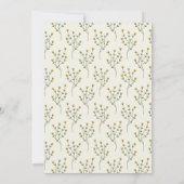 ウッドランド動物バニー緑の赤ちゃんシャワーを浴びる 招待状 (裏面)