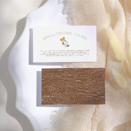 ウッドランド動物バンドパレード赤ちゃんシャワー エンクロージャーカード