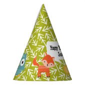 ウッドランド動物パーソナライズされたパーティー帽子 パーティーハット (左)