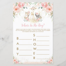 ウッドランド動物ピンクフローラゲームのバッグ