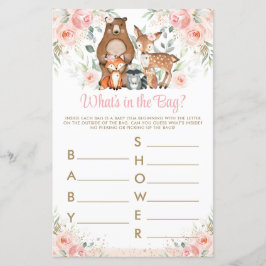 ウッドランド動物ピンクフローラバッグの内容