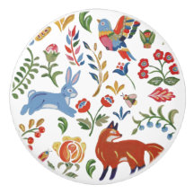 ウッドランド動物フラワー素朴フォークアカラフルート