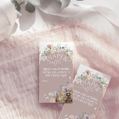 ウッドランド動物フローラガールベビーシャワーおむつ エンクロージャーカード