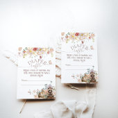 ウッドランド動物フローラガールベビーシャワーおむつEnc エンクロージャーカード