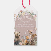 ウッドランド動物フローラガールベビーシャワーポップ・アートのit ギフトタグ (正面)