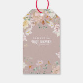 ウッドランド動物フローラガールベビーシャワーポップ・アートのit ギフトタグ (裏面)