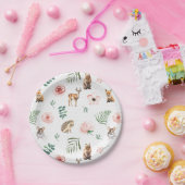 ウッドランド動物フローラパーティー ペーパープレート (パーティー)