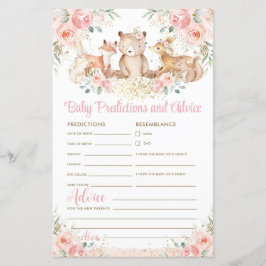 ウッドランド動物フローラベビー予測とアドバイス