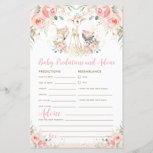 ウッドランド動物フローラベビー予測とアドバイス (正面)