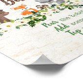 ウッドランド動物フローラミモサバーベビーシャワー ポスター (角)