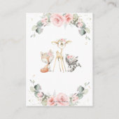 ウッドランド動物フローラ緑化の本ベビー エンクロージャーカード (裏面)