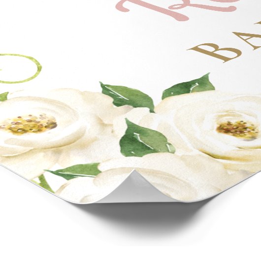 ウッドランド動物フローラ赤ちゃんシャワー歓迎サイン ポスター (角)