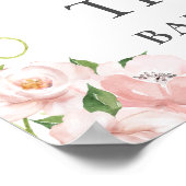 ウッドランド動物フローラ赤ちゃんシャワー歓迎サイン ポスター (角)