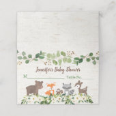 ウッドランド動物フローラ赤ちゃんシャワー プレイスカード (外部開封)