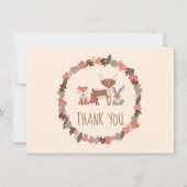 ウッドランド動物ベビーありがとう サンキューカード (正面)