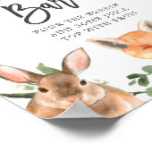 ウッドランド動物ベビーシャワーミモサバーサイン ポスター (角)