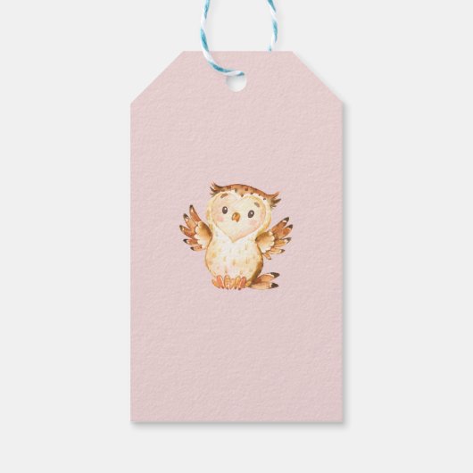 ウッドランド動物ベビースワーフギフトラベル ギフトタグ (裏面)