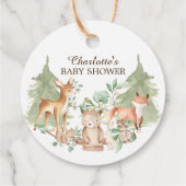 ウッドランド動物ベビースワーフギフトラベル フェイバータグ (裏面)