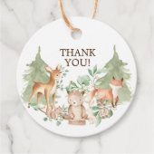 ウッドランド動物ベビースワーフギフトラベル フェイバータグ (正面)