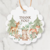 ウッドランド動物ベビースワーフギフトラベル フェイバータグ (正面)