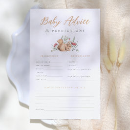 ウッドランド動物ベビー予測とアドバイスゲーム