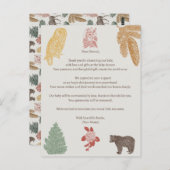 ウッドランド動物ベビー発表 ポストカード (正面/裏面)
