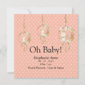 ウッドランド動物ベビー統計の発表水玉模様 (正面)