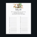 ウッドランド動物ベビーABCシャワー チラシ<br><div class="desc">ベビーABCゲーム。</div>