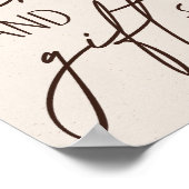 ウッドランド動物ボホベイビーシャワーカードギフトサイン ポスター (角)