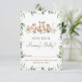 ウッドランド動物ママのベリーゲームカードの大きさ 招待状 (スタンド正面)