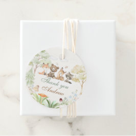 ウッドランド動物メッセージカード フェイバータグ