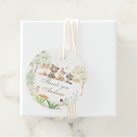 ウッドランド動物メッセージカード フェイバータグ (インサイチュ)