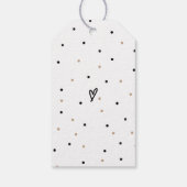 ウッドランド動物モダンの赤ちゃんシャワー ギフトタグ (裏面)