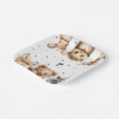 ウッドランド動物モダンの赤ちゃんシャワー ペーパープレート (傾斜あり)