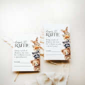 ウッドランド動物モダン赤ちゃんシャワーおむつ エンクロージャーカード