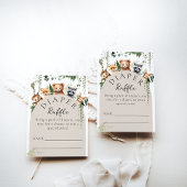 ウッドランド動物モダン赤ちゃんシャワーおむつ エンクロージャーカード