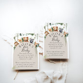 ウッドランド動物モダン赤ちゃんシャワーブック エンクロージャーカード