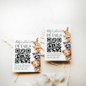 ウッドランド動物モダン赤ちゃんシャワー詳細 エンクロージャーカード